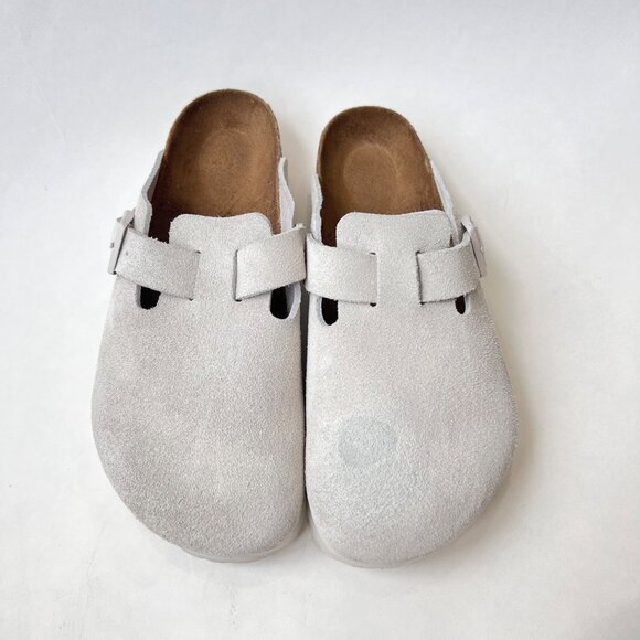 Birkenstock Boston Suede Leather Clogs – Stone Coin – Women’s 10 / Men’s 8 - Picture 1 of 9